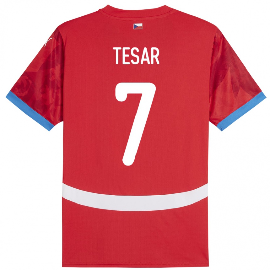 Mujer Fútbol Camiseta Chequia Simon Tesar #7 Rojo 1ª Equipación 24-26