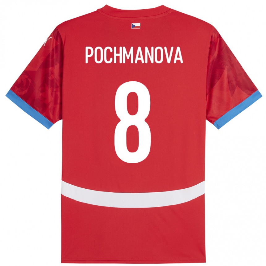 Mujer Fútbol Camiseta Chequia Aneta Pochmanová #8 Rojo 1ª Equipación 24-26