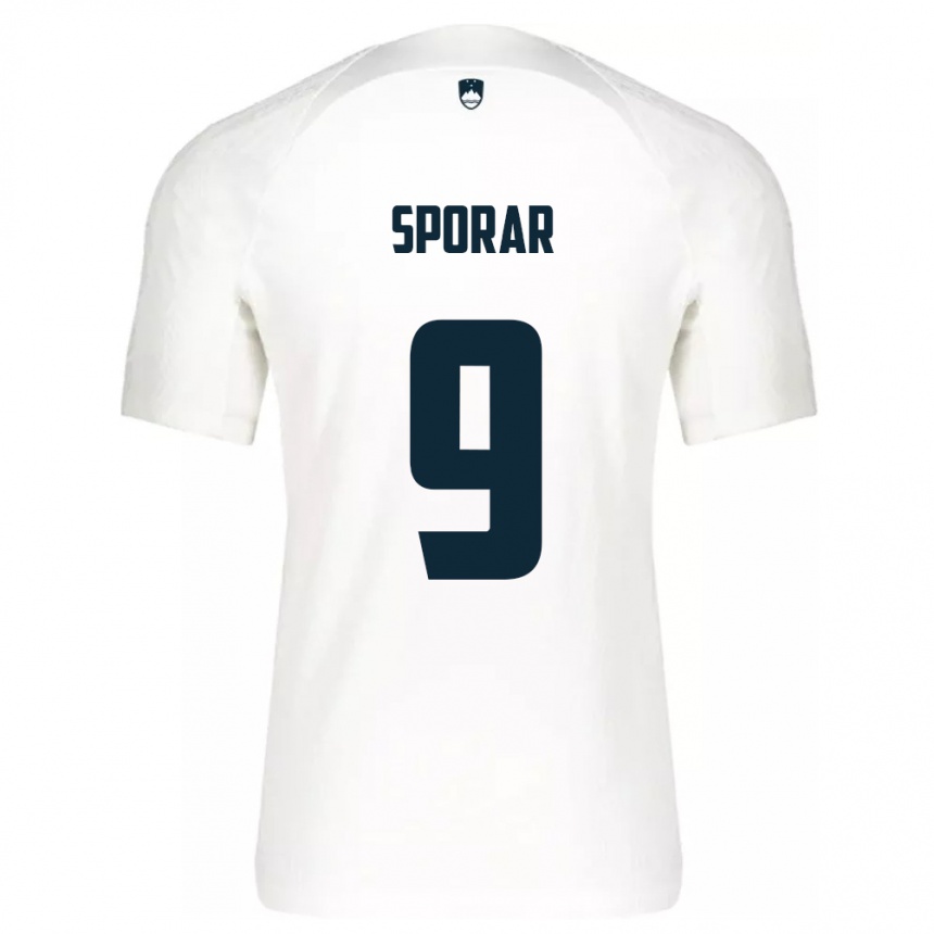 Mujer Fútbol Camiseta Eslovenia Andraz Sporar #9 Blanco 1ª Equipación 24-26