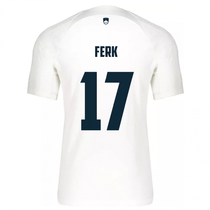 Mujer Fútbol Camiseta Eslovenia Matic Ferk #17 Blanco 1ª Equipación 24-26