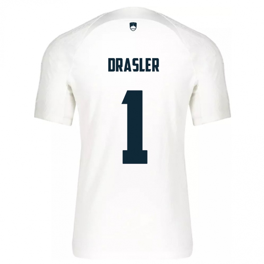 Mujer Fútbol Camiseta Eslovenia Iztok Drasler #1 Blanco 1ª Equipación 24-26