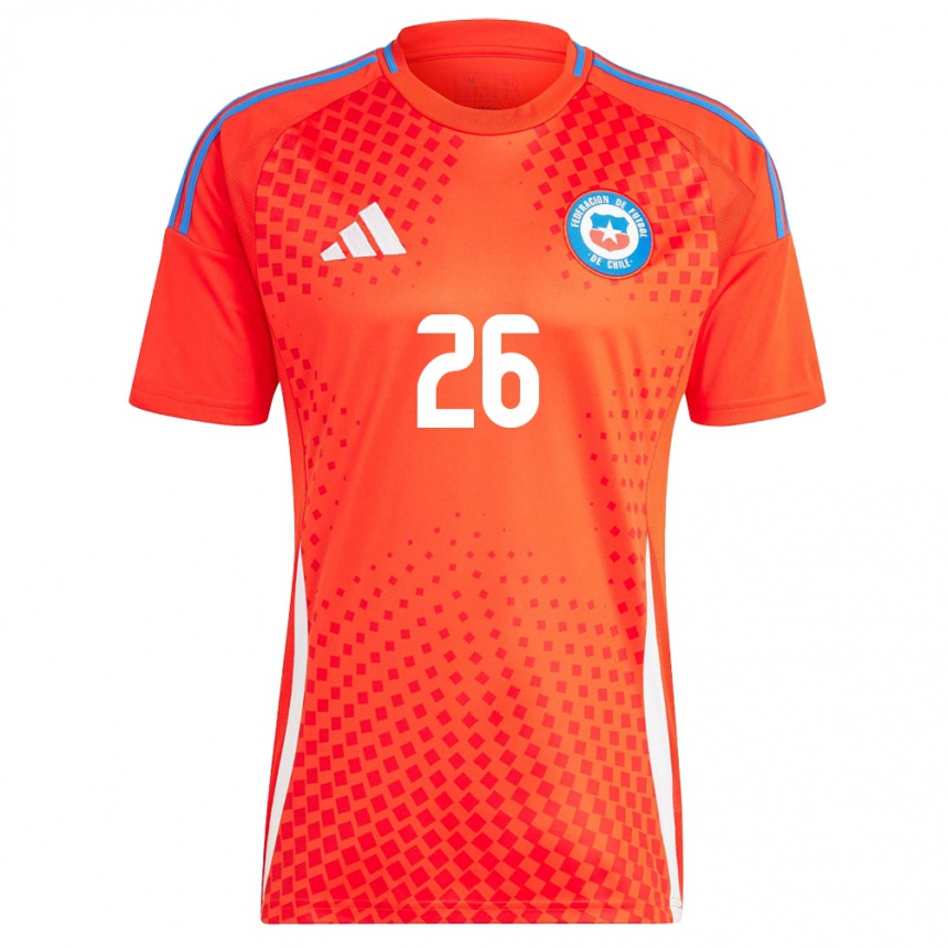 Mujer Fútbol Camiseta Chile Nicolás Fernández #26 Rojo 1ª Equipación 24-26