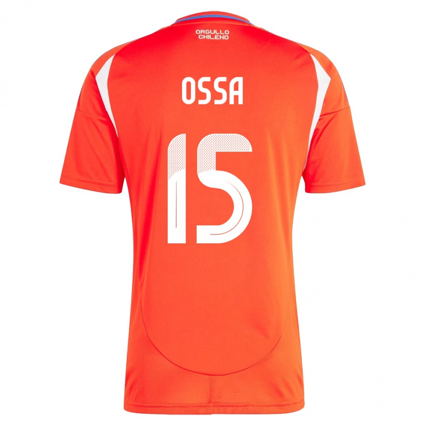 Mujer Fútbol Camiseta Chile Diego Ossa #15 Rojo 1ª Equipación 24-26