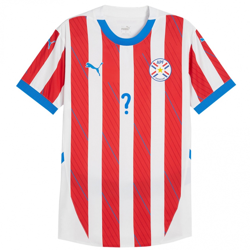 Mujer Fútbol Camiseta Paraguay Fabio Barrios #0 Blanco Rojo 1ª Equipación 24-26