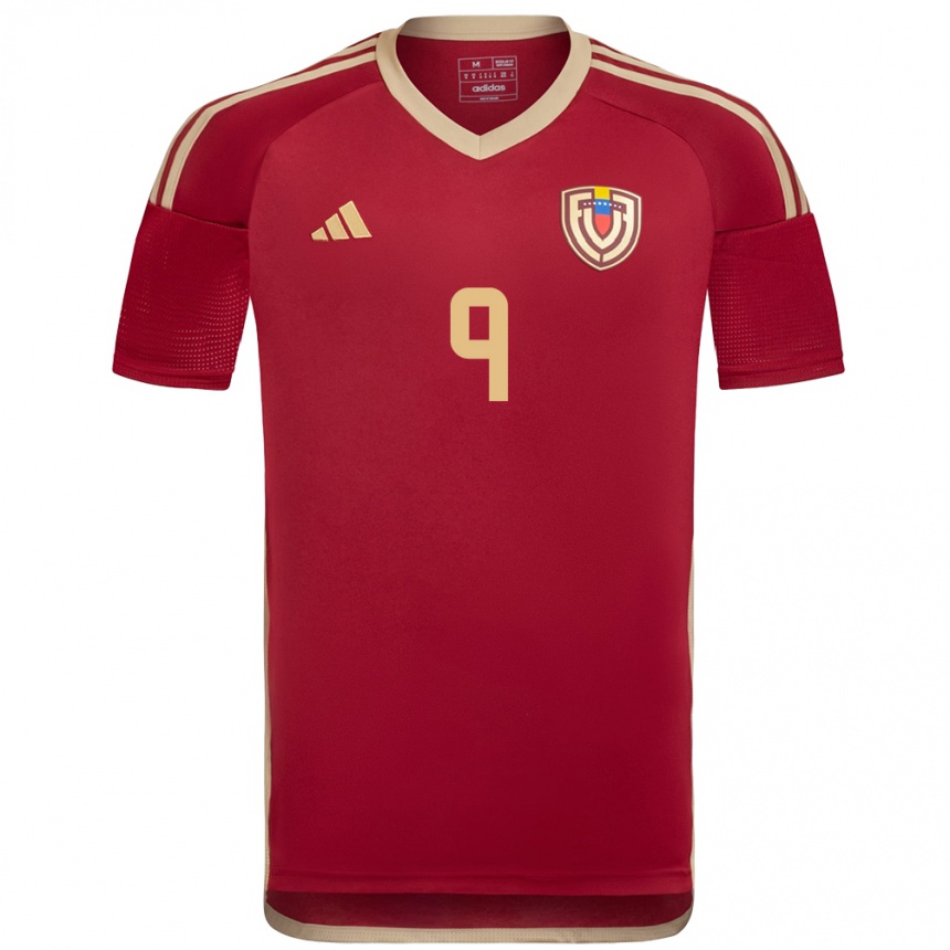 Mujer Fútbol Camiseta Venezuela Kevin Kelsy #9 Borgoña 1ª Equipación 24-26