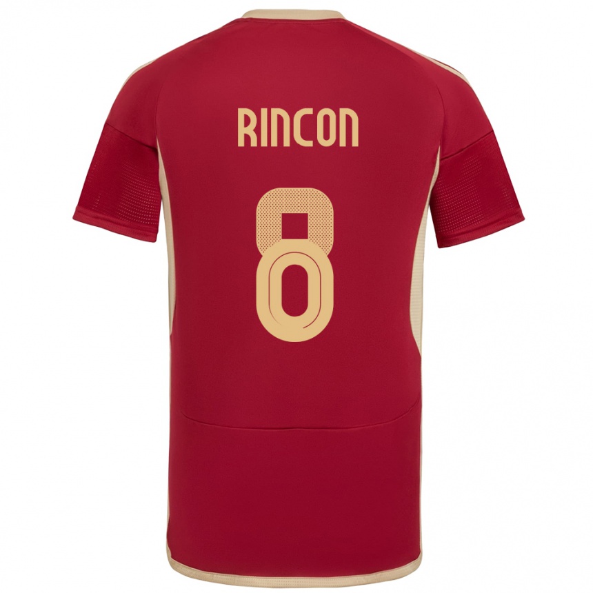 Mujer Fútbol Camiseta Venezuela Tomás Rincón #8 Borgoña 1ª Equipación 24-26