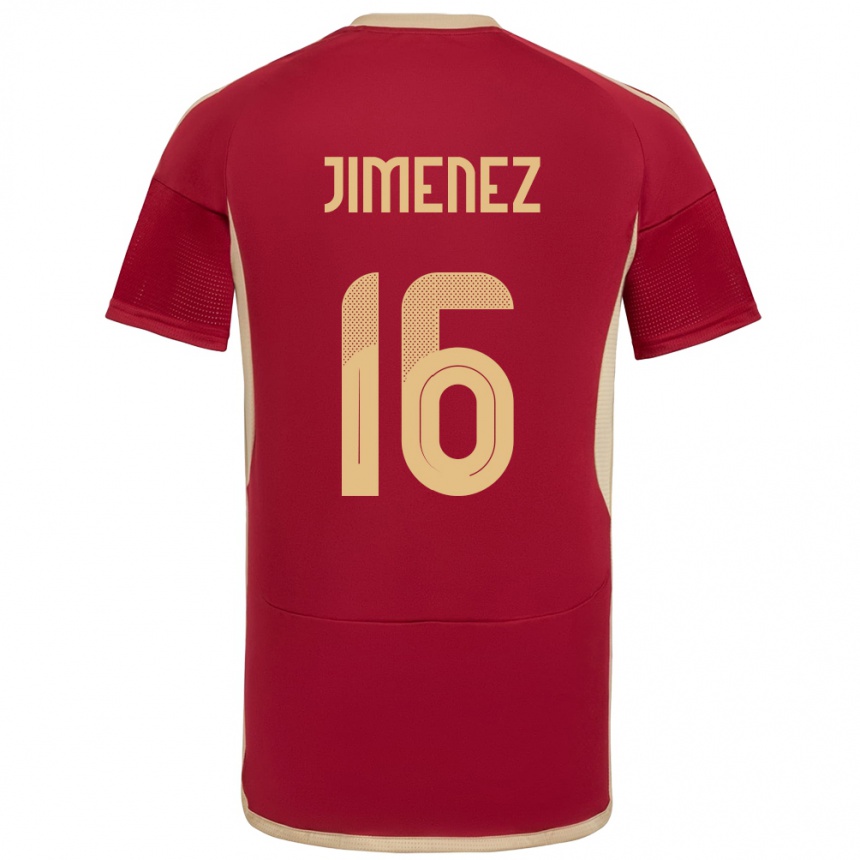 Mujer Fútbol Camiseta Venezuela Néstor Jiménez #16 Borgoña 1ª Equipación 24-26