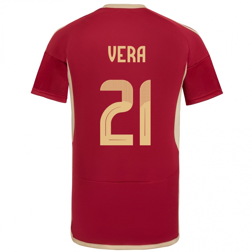 Mujer Fútbol Camiseta Venezuela Andry Vera #21 Borgoña 1ª Equipación 24-26
