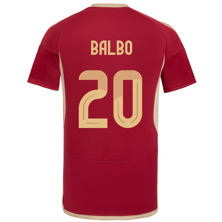Mujer Fútbol Camiseta Venezuela Luis Balbo #20 Borgoña 1ª Equipación 24-26