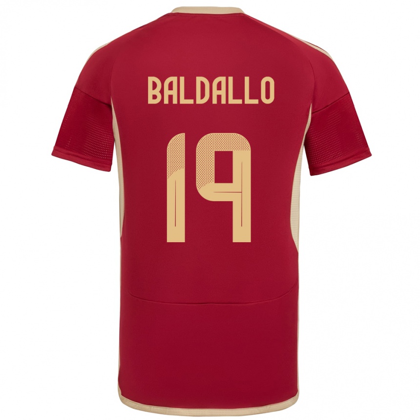Mujer Fútbol Camiseta Venezuela Micheel Baldallo #19 Borgoña 1ª Equipación 24-26