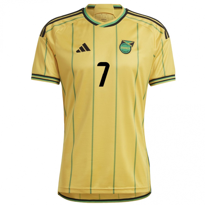 Mujer Fútbol Camiseta Jamaica Demarai Gray #7 Amarillo 1ª Equipación 24-26