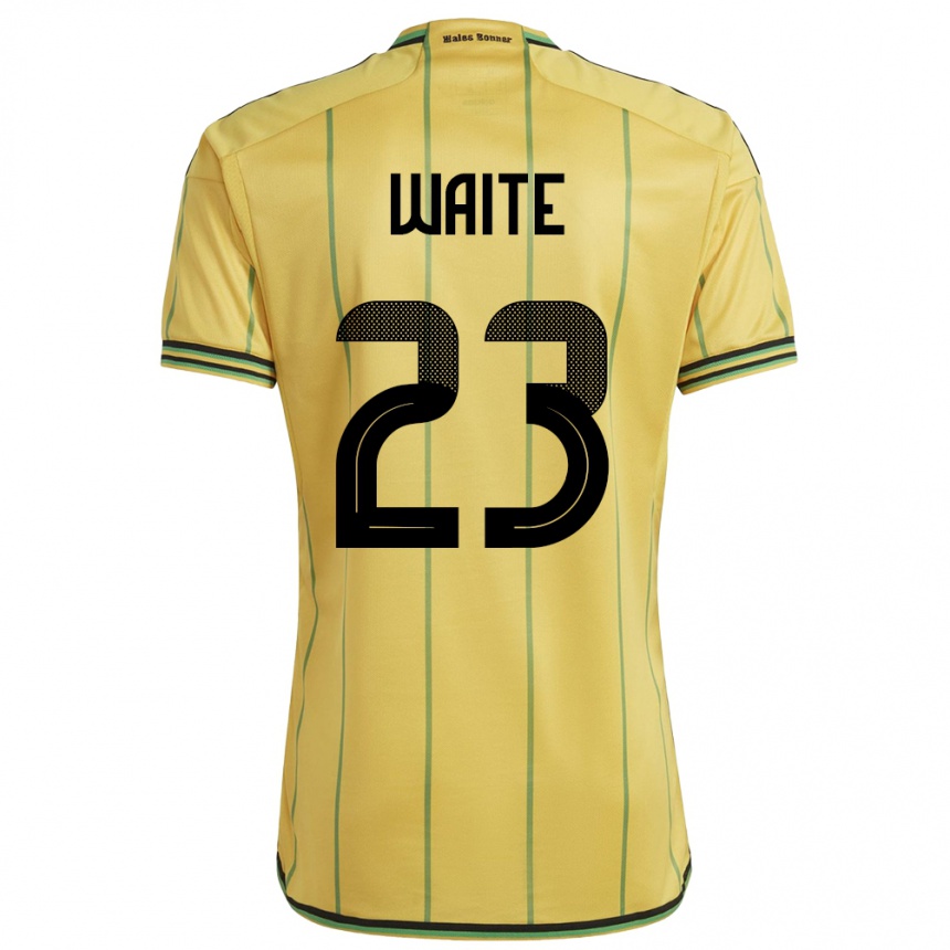 Mujer Fútbol Camiseta Jamaica Jahmali Waite #23 Amarillo 1ª Equipación 24-26