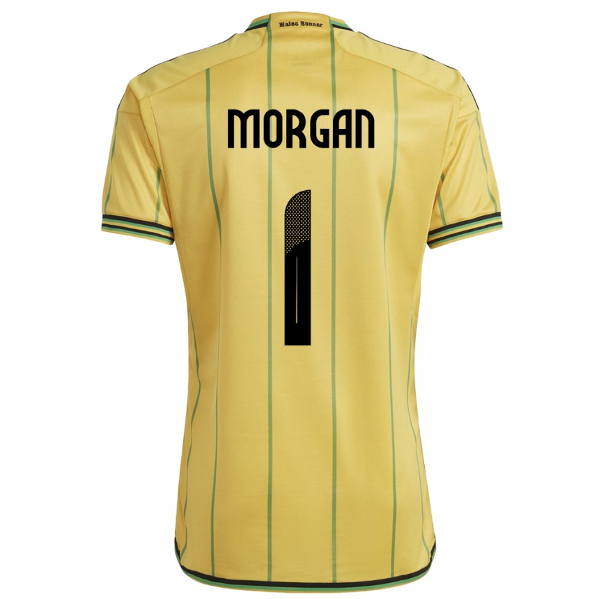 Mujer Fútbol Camiseta Jamaica Aliyah Morgan #1 Amarillo 1ª Equipación 24-26