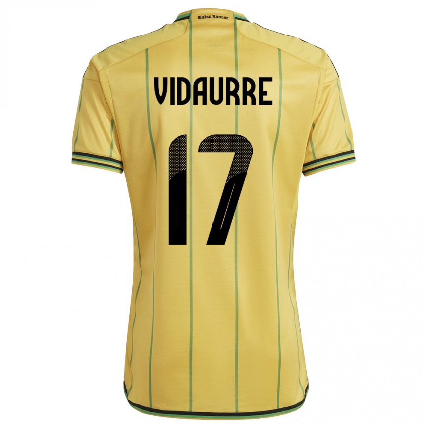 Mujer Fútbol Camiseta Jamaica Zoe Vidaurre #17 Amarillo 1ª Equipación 24-26