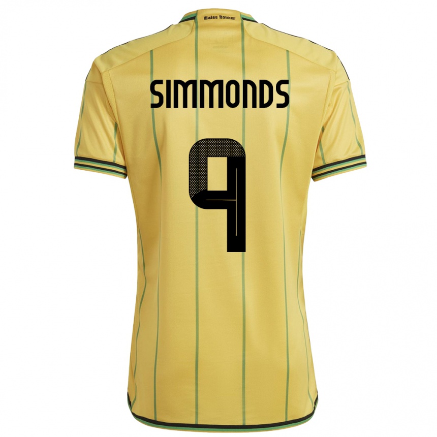 Mujer Fútbol Camiseta Jamaica Kameron Simmonds #9 Amarillo 1ª Equipación 24-26