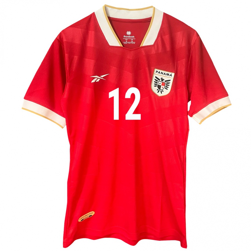 Mujer Fútbol Camiseta Panamá César Samudio #12 Rojo 1ª Equipación 24-26