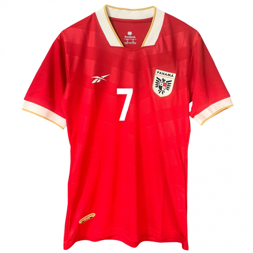 Mujer Fútbol Camiseta Panamá Emily Cedeño #7 Rojo 1ª Equipación 24-26