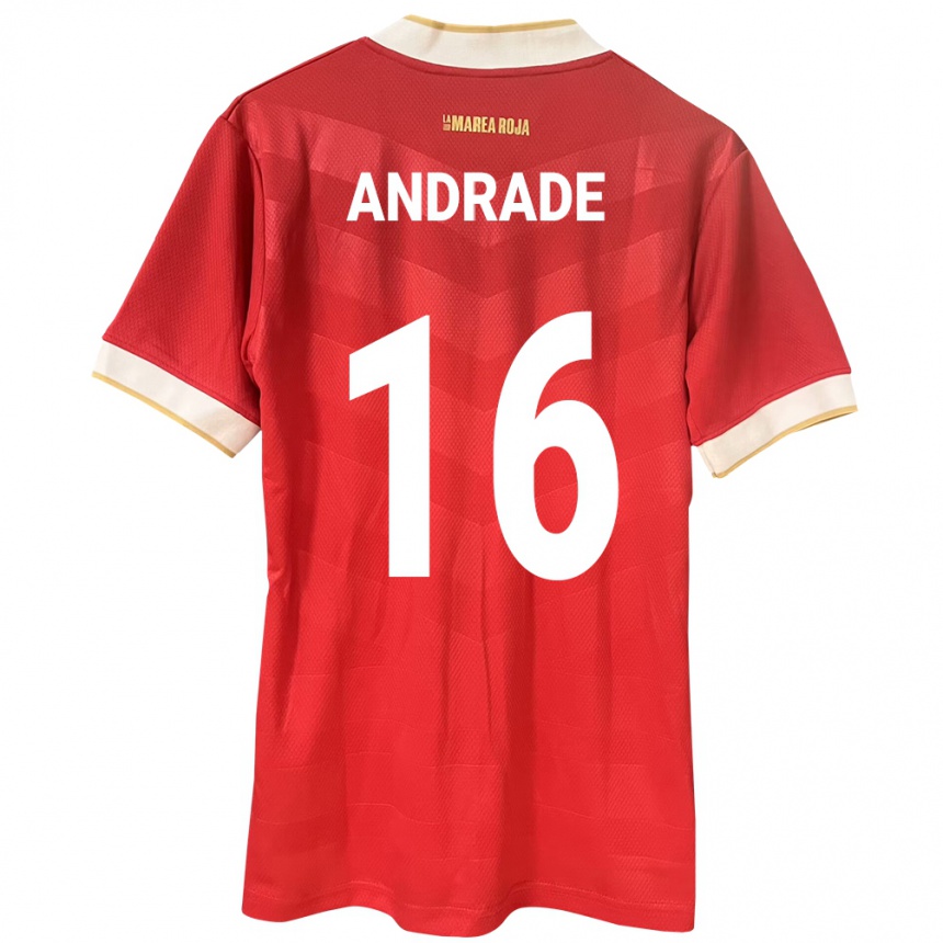 Mujer Fútbol Camiseta Panamá Andrés Andrade #16 Rojo 1ª Equipación 24-26