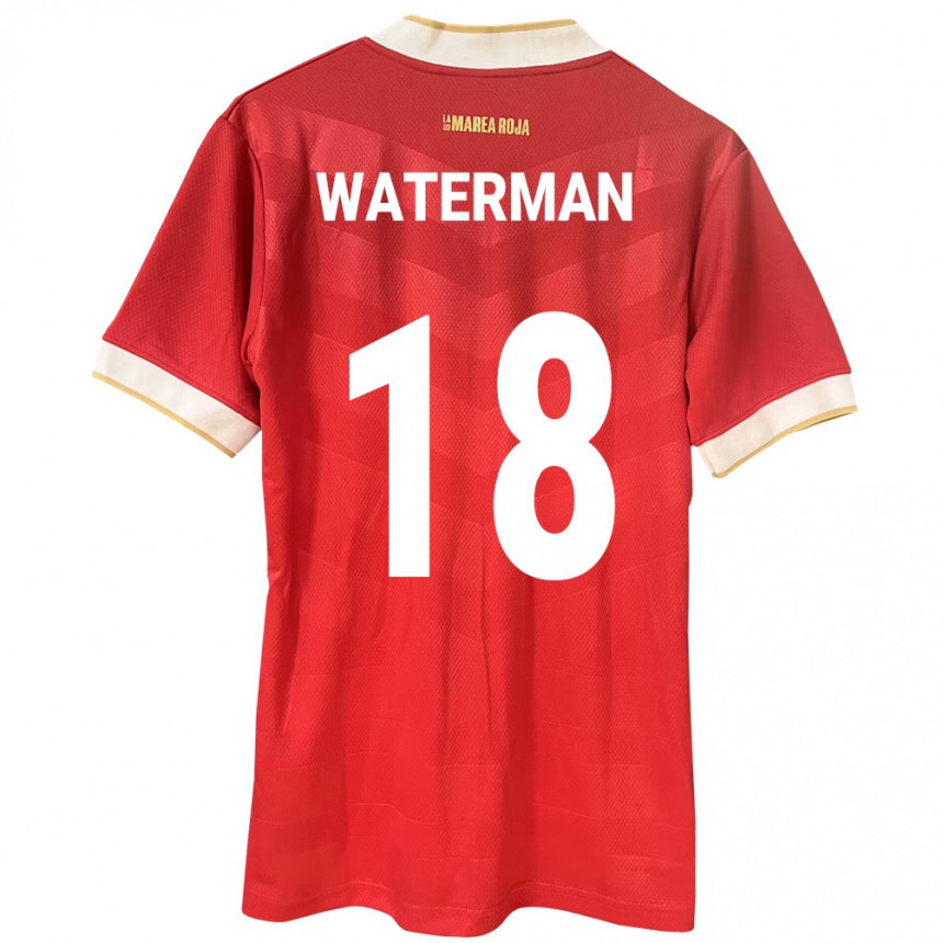 Mujer Fútbol Camiseta Panamá Cecilio Waterman #18 Rojo 1ª Equipación 24-26