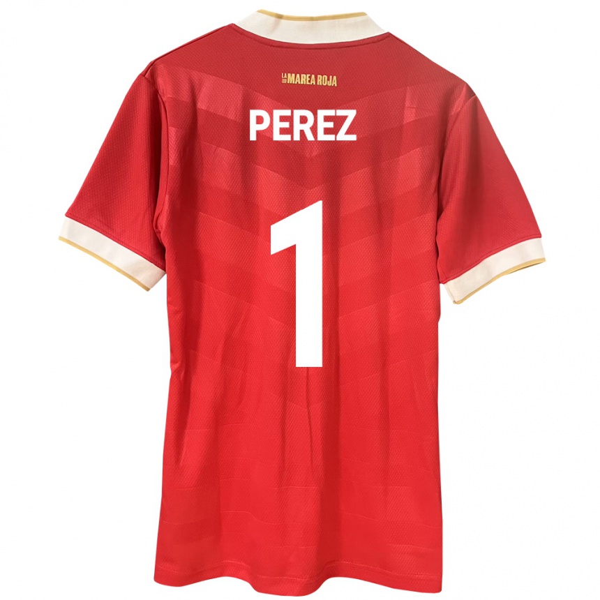 Mujer Fútbol Camiseta Panamá Miguel Pérez #1 Rojo 1ª Equipación 24-26