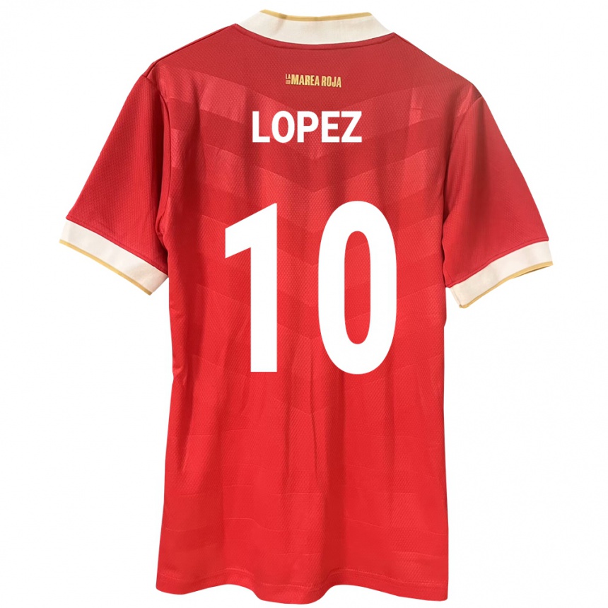 Mujer Fútbol Camiseta Panamá Ovidio Lopez #10 Rojo 1ª Equipación 24-26