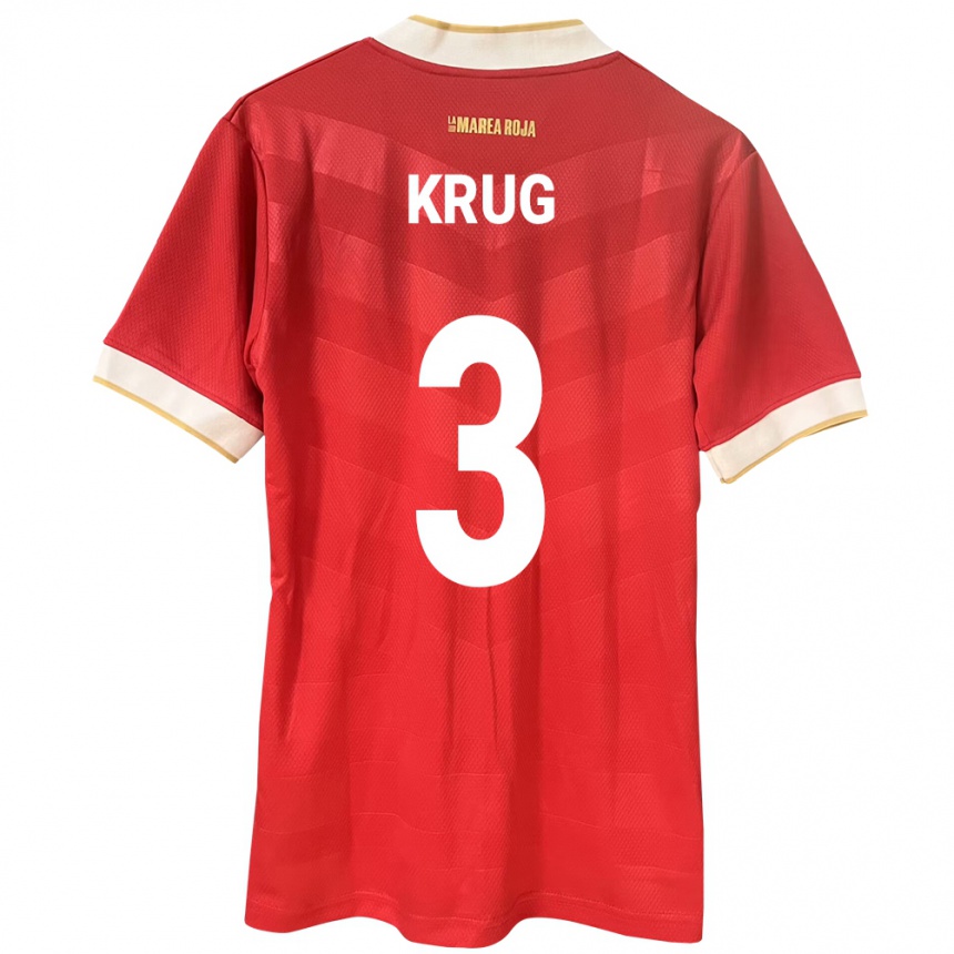 Mujer Fútbol Camiseta Panamá Martín Krug #3 Rojo 1ª Equipación 24-26