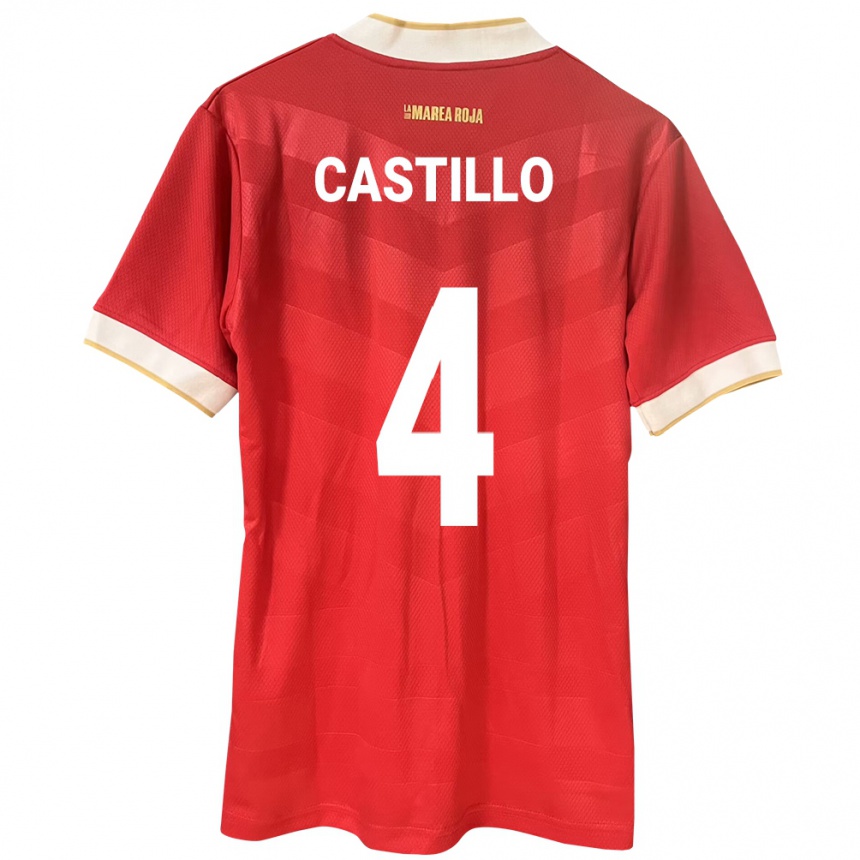Mujer Fútbol Camiseta Panamá Katherine Castillo #4 Rojo 1ª Equipación 24-26