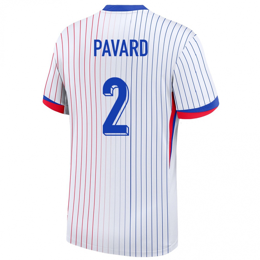 Mujer Fútbol Camiseta Francia Benjamin Pavard #2 Blanco 2ª Equipación 24-26