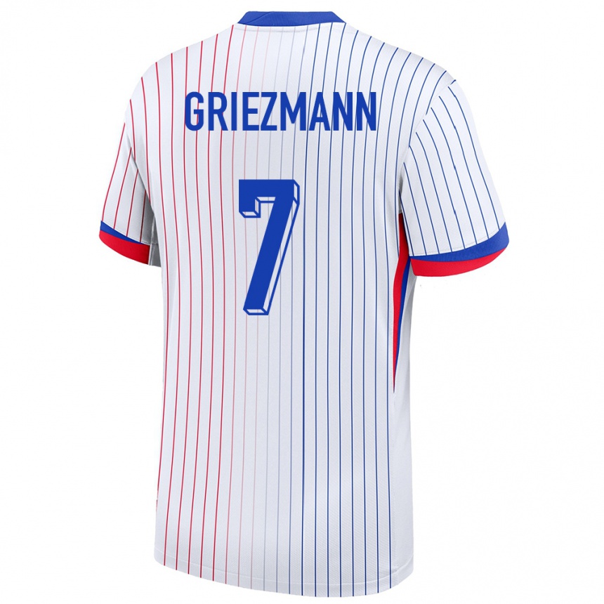 Mujer Fútbol Camiseta Francia Antoine Griezmann #7 Blanco 2ª Equipación 24-26