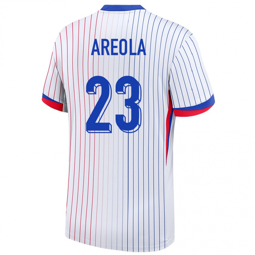 Mujer Fútbol Camiseta Francia Alphonse Areola #23 Blanco 2ª Equipación 24-26