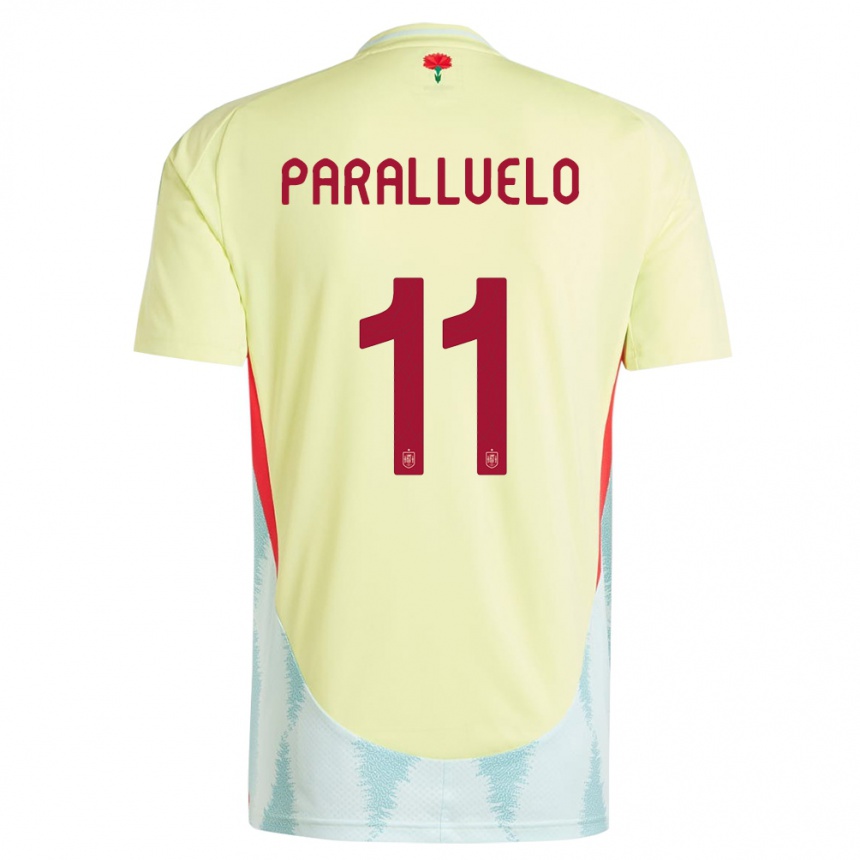 Mujer Fútbol Camiseta España Salma Paralluelo #11 Amarillo 2ª Equipación 24-26
