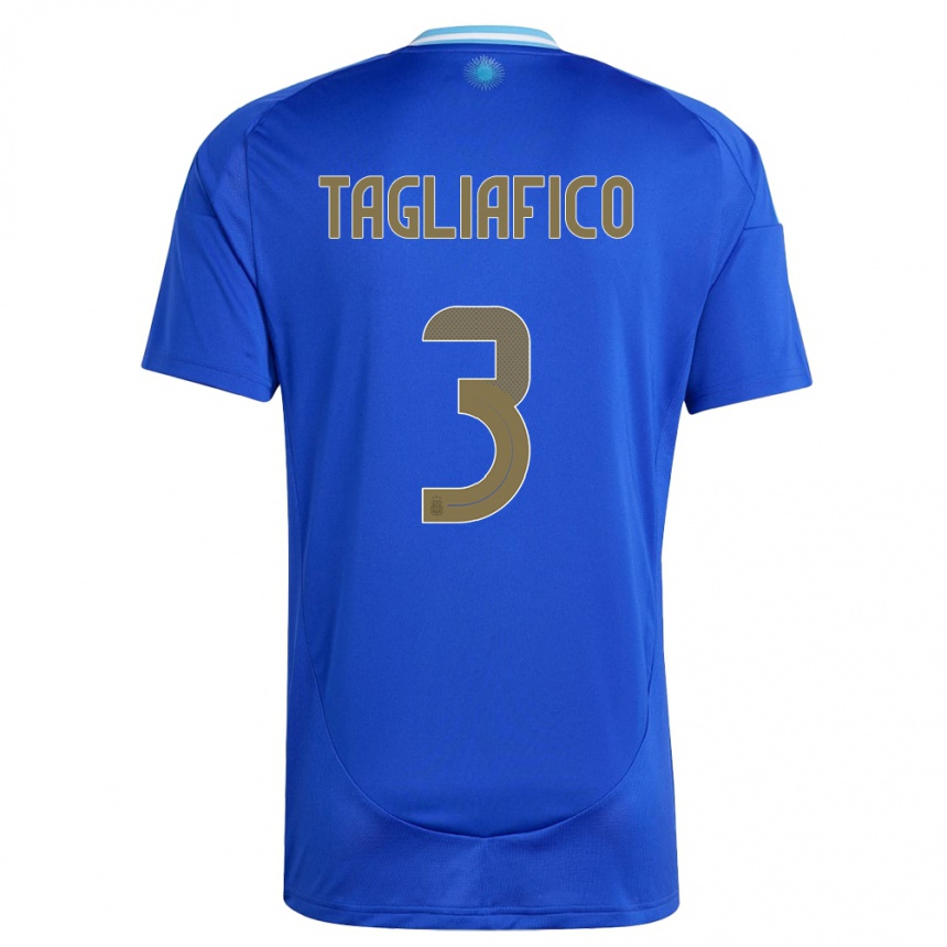 Mujer Fútbol Camiseta Argentina Nicolas Tagliafico #3 Azul 2ª Equipación 24-26