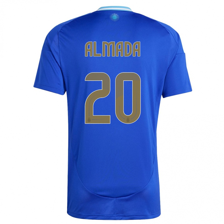 Mujer Fútbol Camiseta Argentina Thiago Almada #20 Azul 2ª Equipación 24-26