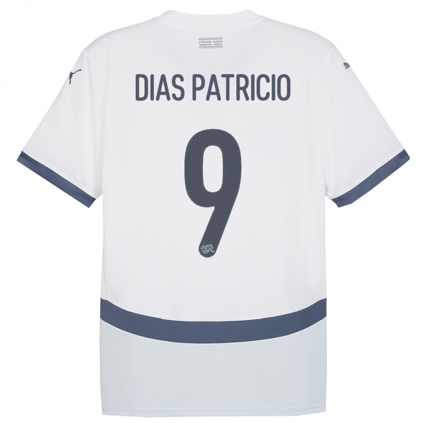 Mujer Fútbol Camiseta Suiza Alexandre Dias Patricio #9 Blanco 2ª Equipación 24-26