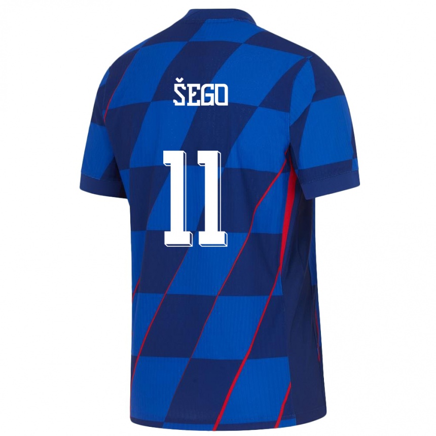 Mujer Fútbol Camiseta Croacia Michele Sego #11 Azul 2ª Equipación 24-26