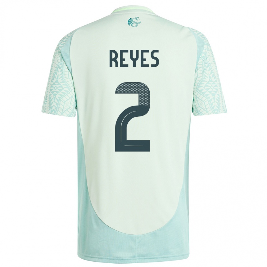 Mujer Fútbol Camiseta México Luis Reyes #2 Lino Verde 2ª Equipación 24-26