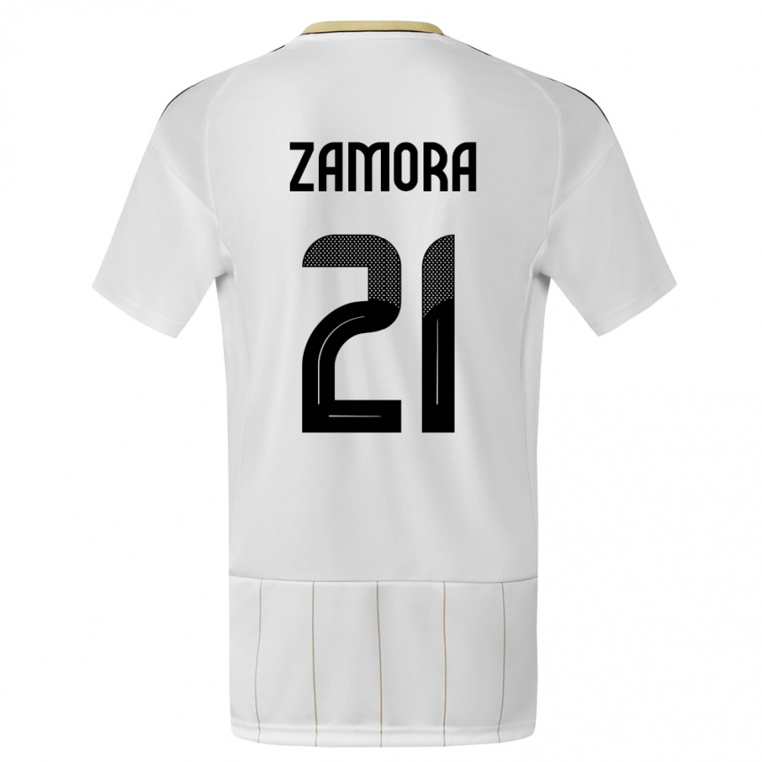 Mujer Fútbol Camiseta Costa Rica Alvaro Zamora #21 Blanco 2ª Equipación 24-26