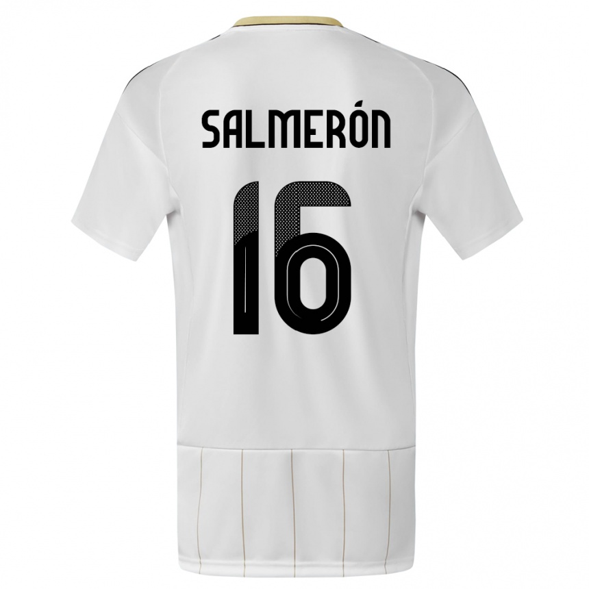 Mujer Fútbol Camiseta Costa Rica Andrey Salmeron #16 Blanco 2ª Equipación 24-26