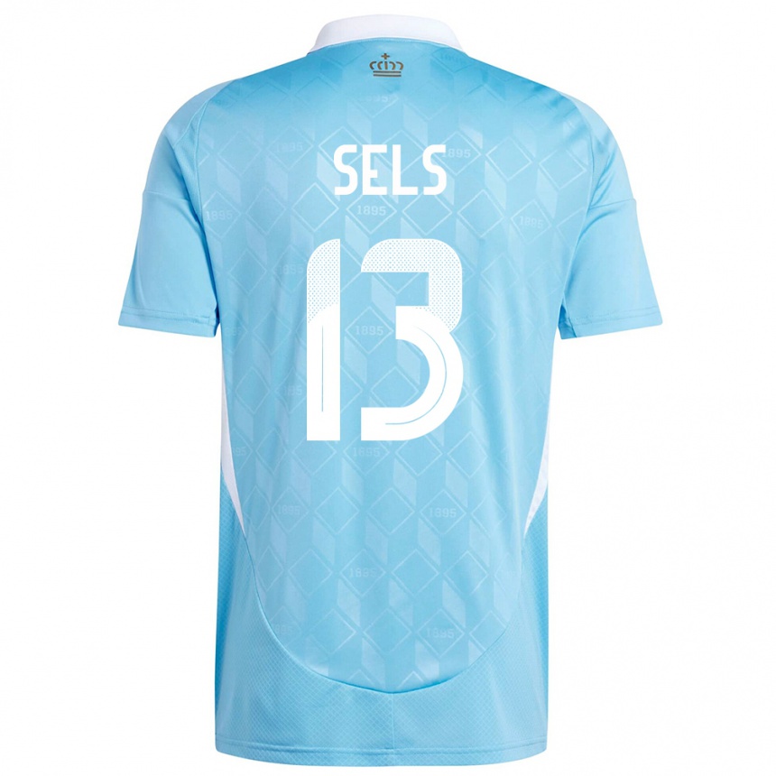Mujer Fútbol Camiseta Bélgica Matz Sels #13 Azul 2ª Equipación 24-26
