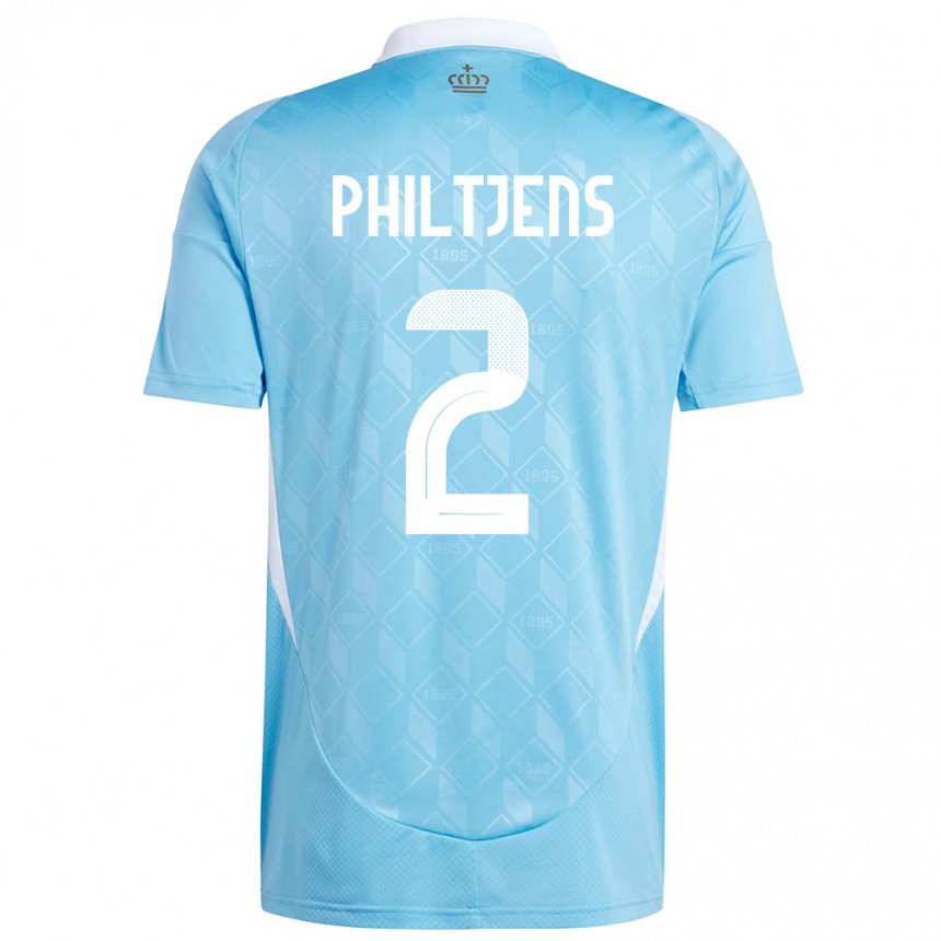 Mujer Fútbol Camiseta Bélgica Davina Philtjens #2 Azul 2ª Equipación 24-26