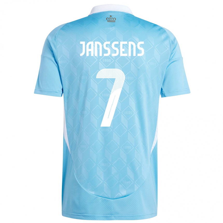 Mujer Fútbol Camiseta Bélgica Jill Janssens #7 Azul 2ª Equipación 24-26