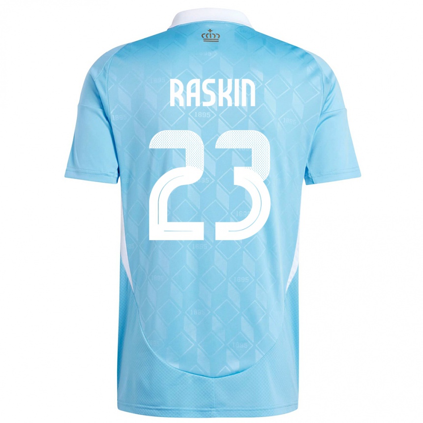 Mujer Fútbol Camiseta Bélgica Nicolas Raskin #23 Azul 2ª Equipación 24-26