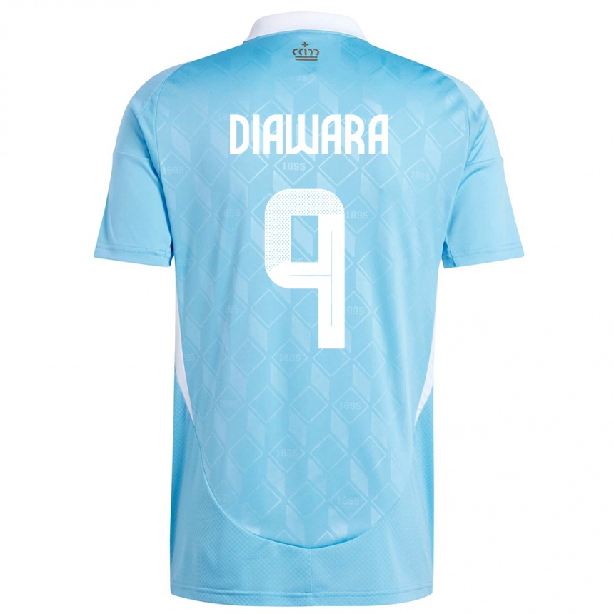 Mujer Fútbol Camiseta Bélgica Sekou Diawara #9 Azul 2ª Equipación 24-26