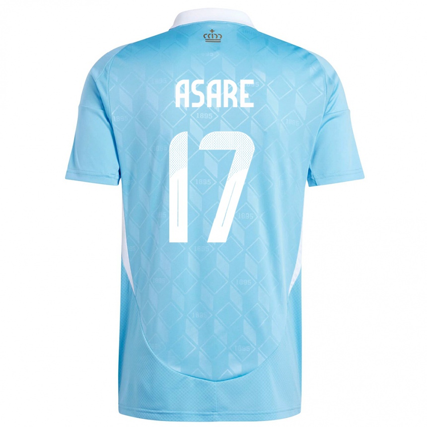 Mujer Fútbol Camiseta Bélgica Dirk Asare #17 Azul 2ª Equipación 24-26