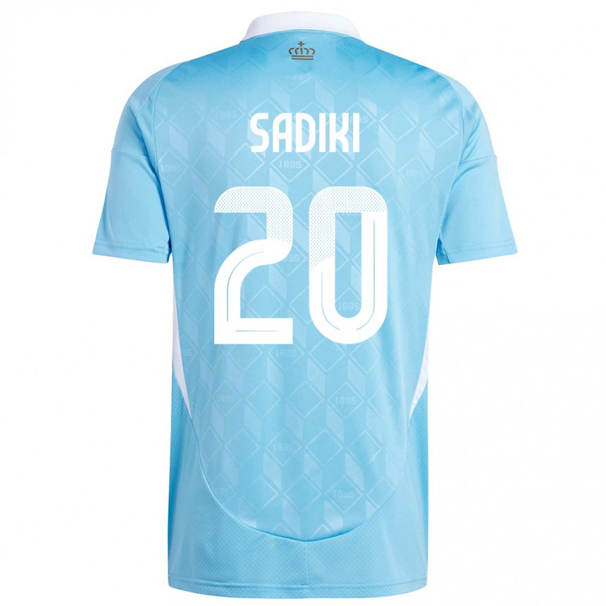 Mujer Fútbol Camiseta Bélgica Noah Sadiki #20 Azul 2ª Equipación 24-26