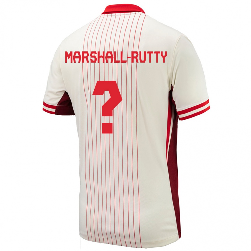 Mujer Fútbol Camiseta Canadá Jahkeele Marshall Rutty #0 Blanco 2ª Equipación 24-26