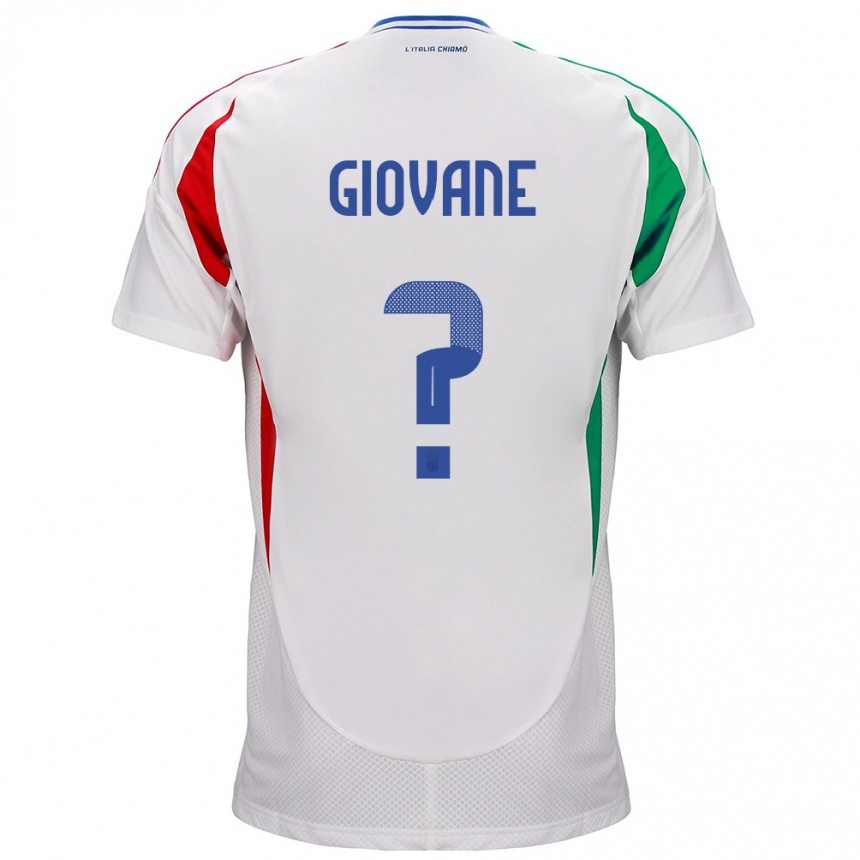 Mujer Fútbol Camiseta Italia Samuel Giovane #0 Blanco 2ª Equipación 24-26