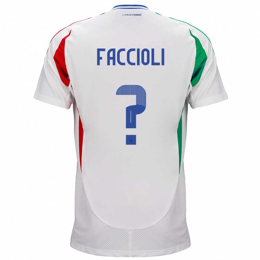 Mujer Fútbol Camiseta Italia Pietro Faccioli #0 Blanco 2ª Equipación 24-26