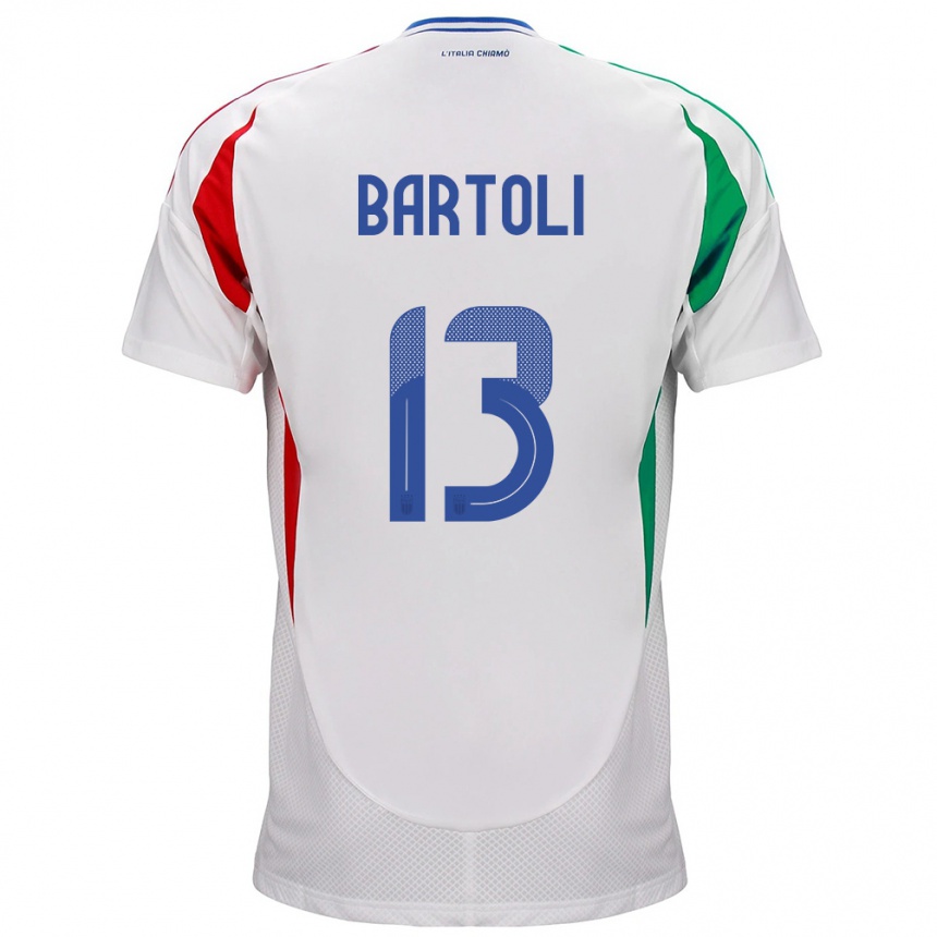 Mujer Fútbol Camiseta Italia Elisa Bartoli #13 Blanco 2ª Equipación 24-26