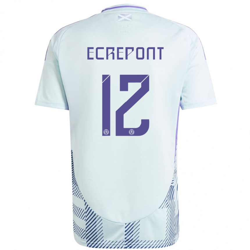 Mujer Fútbol Camiseta Escocia Oliver Ecrepont #12 Azul Menta Claro 2ª Equipación 24-26